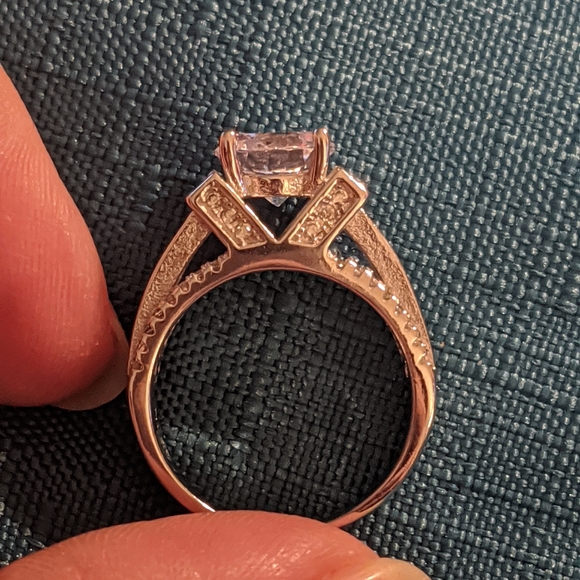 SS Crystal engagement wedding ring. Size 6 NEW - Picture 4 of 5